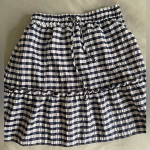 ASOS Checkered Skirt - Navy & White - US 4